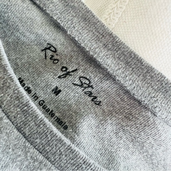 Rio Of Stars Basic Essentials Light Grey Short Sleeve Stretch Crop Top T-Shirt - Picture 5 of 5